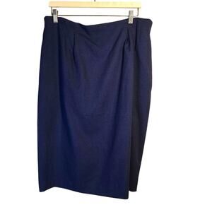 Kate McNaughton Woman Pencil Skirt | 18W | Navy Blue | Classic Career Wear 0343